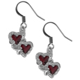 Dangle Earrings - Double Hearts